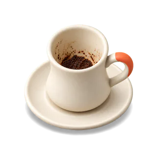 Drinking Turkish coffee down to the grounds